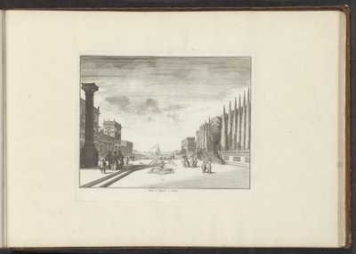 View of Piazza di Spagna in Naples by Anonymous