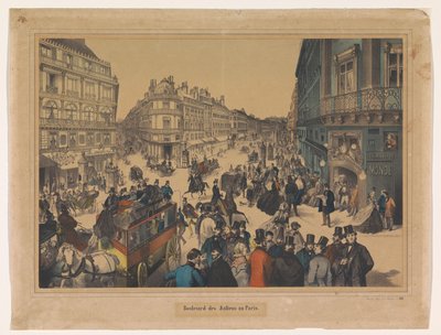 View of the Boulevard des Italiens in Paris by Anonymous