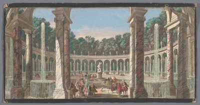 View of the Colonnade in the Garden of Versailles by Anonymous