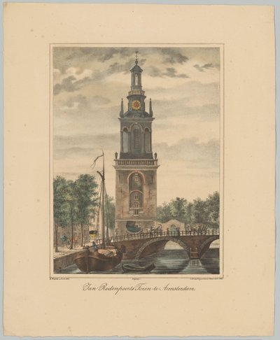 View of the Jan Roodenpoort Tower in Amsterdam (Views of the Six Main Towers of the City of Amsterdam series) by Anonymous