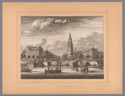 View of the Montelbaanstoren in Amsterdam by Anonymous