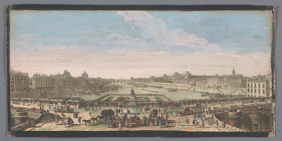 View of the Pont Neuf over the Seine River in Paris, Looking Towards the Pont Royal by Anonymous