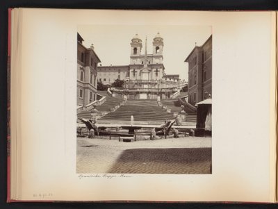 View of the Spanish Steps, Piazza di Spagna, and Trinità dei Monti in Rome, Italy by Anonymous