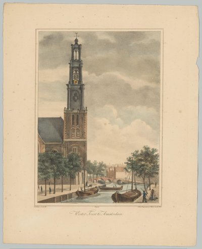 View of the Wester Tower in Amsterdam by Anonymous