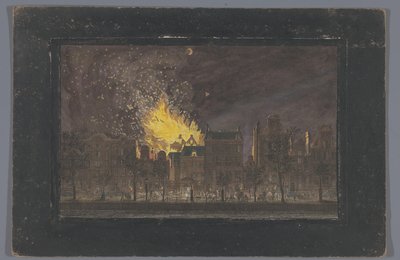 View of the fire in the Schouwburg in Amsterdam on May 11, 1772 by Anonymous