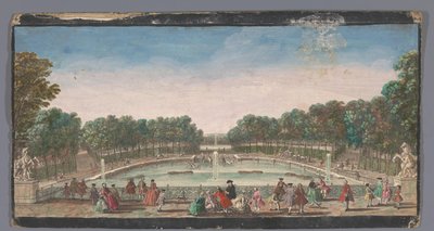View of the Drinking Pond in the Garden of Château de Marly by Anonymous