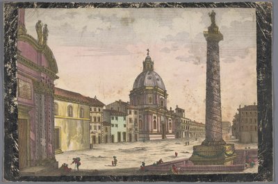 View of the Church of Santa Maria di Loreto and the Column of Trajan in Rome by Anonymous