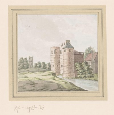 View of the Ruins of Slot Zandenburg in Veere by Anonymous
