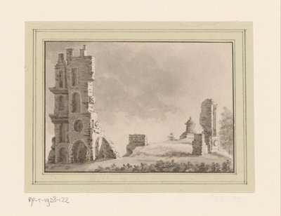 View of the Ruins of Huis ter Kleef near Haarlem by Anonymous