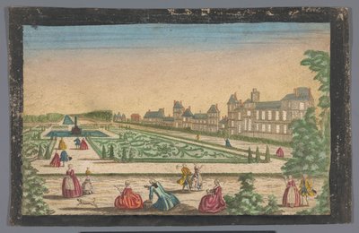 View of the Garden and the Palace of Fontainebleau by Anonymous