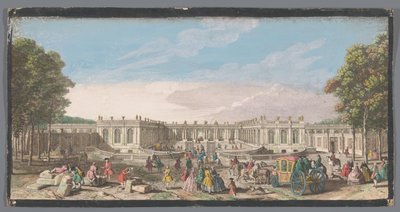 View of the Front of the Grand Trianon in the Garden of Versailles by Anonymous