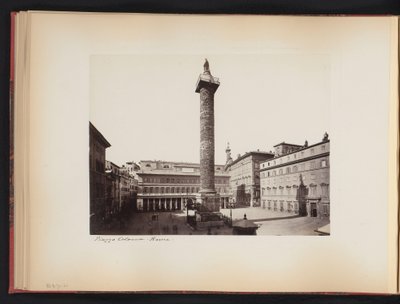 View of the Column of Marcus Aurelius in Rome, Italy by Anonymous