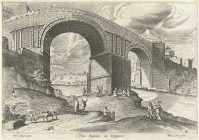 View of a Bridge in the City of Segovia by Anonymous