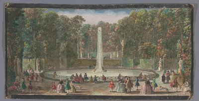 View of the Bassin des Muses in the Garden of the Château de Marly by Anonymous