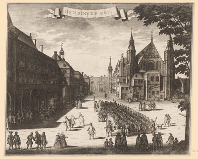 View of the Binnenhof in The Hague by Anonymous