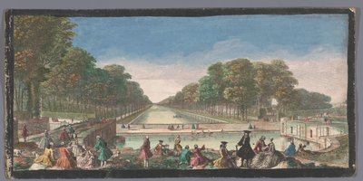 View of the Grand Canal in the Garden of the Palais de Fontainebleau by Anonymous