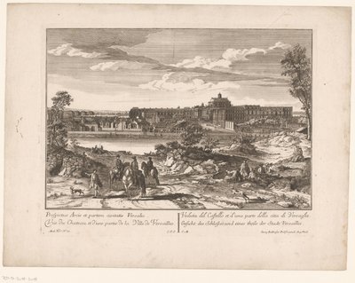 View of the Palace of Versailles and Part of the City by Anonymous