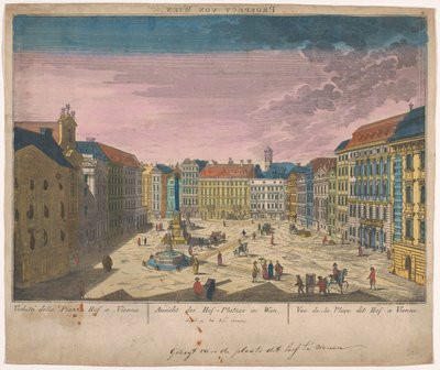 View of the Platz Am Hof in Vienna (title on object: Prospect of Vienna) by Anonymous
