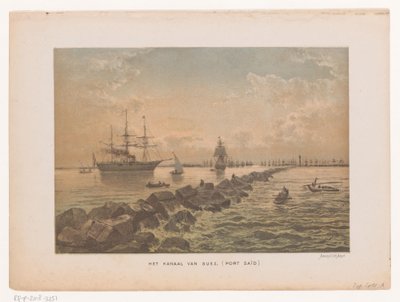 View of the Suez Canal at Port Said by Anonymous