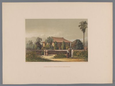 View of the House of the Doctor of Deshima, with the Botanical Garden in the Foreground (Souvenir of Japan) by Anonymous