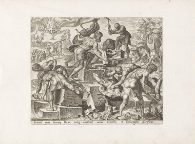 Gideon Destroys the Altar of Baal (series title) by Anonymous