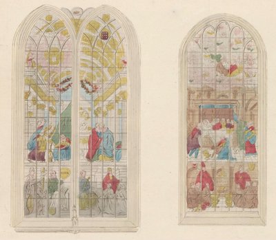 Stained Glass Windows in the Oude Kerk in Amsterdam, 1810-1825 by Anonymous