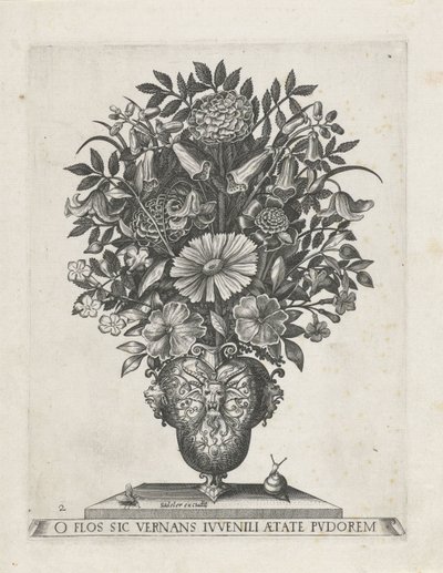Grotesque Vase with Three Mascarons by Anonymous