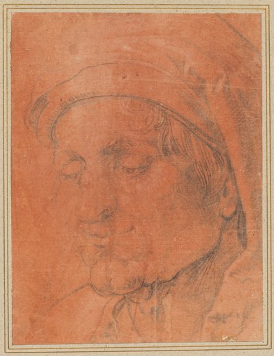 Head of a Man in a Cap by Anonymous