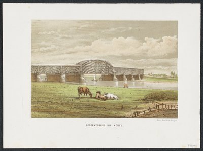 Hedel Railway Bridge over the Maas, 1870 (series title: The Main Railway Bridges in the Netherlands) by Anonymous
