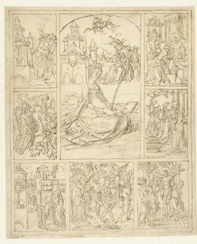 Saint Barbara and Scenes from Her Life by Anonymous
