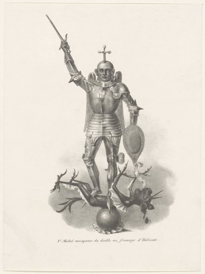 Saint Michael Overcomes the Devil with Dutch Cheese, 1830 by Anonymous