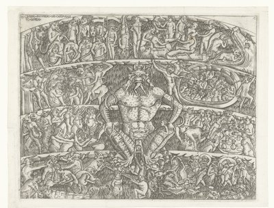 Hell with Satan and Punishment of Sinners by Demons by Anonymous