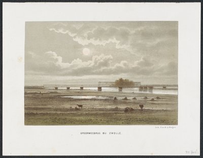 IJssel Railway Bridge Zwolle, 1864 by Anonymous