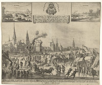 Ice Entertainment on the Frozen Scheldt in Antwerp, 1684 by Anonymous