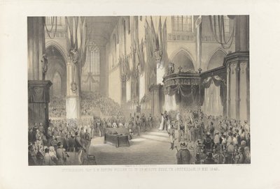 Inauguration of H.M. King William III in the Nieuwe Kerk, Amsterdam, May 13, 1849 by Anonymous