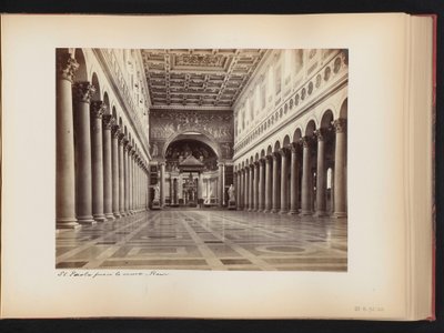 Interior of St. Paul Outside the Walls in Rome, Italy by Anonymous