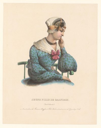 Young Woman in Traditional Costume from Zaandam (title: Jeune fille de Zaandam (Nord Hollande)) by Anonymous