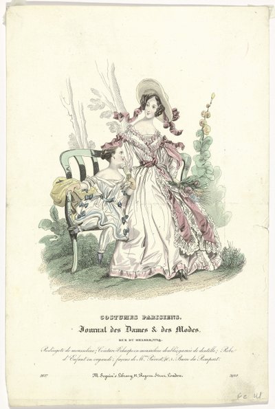 Journal of Ladies and Fashion, Parisian Costumes, 1837: Redingote of Muslin by Anonymous