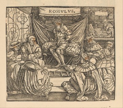 Julius Caesar in a Council Meeting and Cicero Writing in the Background by Anonymous