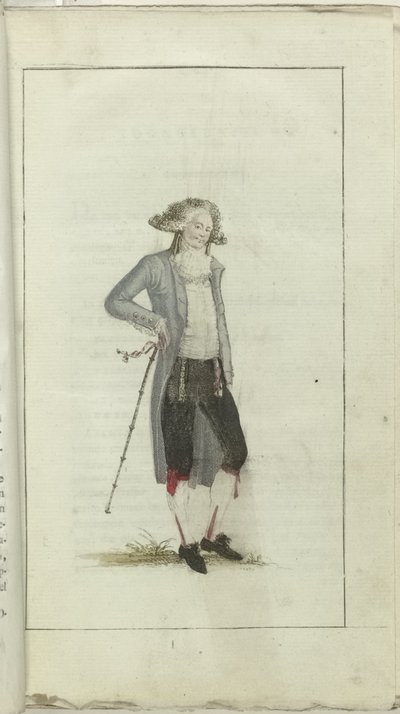Cabinet of Fashion and Taste 1791, pl. I: Petit Maitre by Anonymous