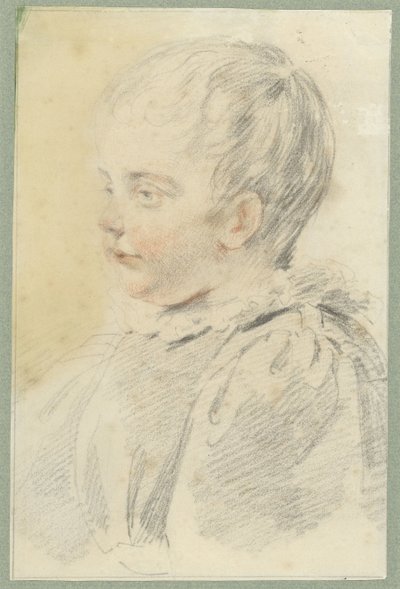 Child Portrait in 17th Century Attire, Bust to the Left by Anonymous