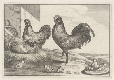 Chicken, Roosters, and Chicks by Anonymous