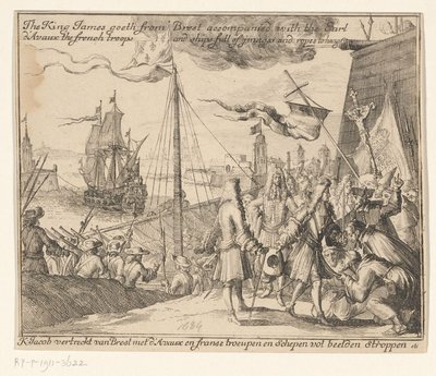 King James II Departs with French Troops from Brest to Ireland, 1689 by Anonymous