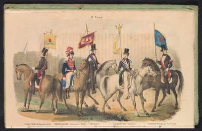 Costumes and Banners of the Honor Guards of Amsterdam, Delft, and Leiden, 1840-1842 by Anonymous