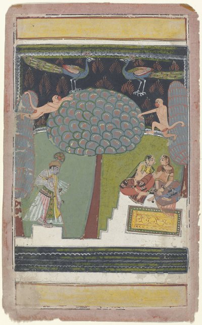 Krishna and Two Women in a Garden by Anonymous