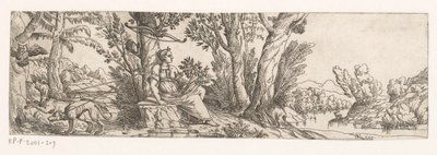 Landscape with Diana and Her Hunting Dogs by Anonymous