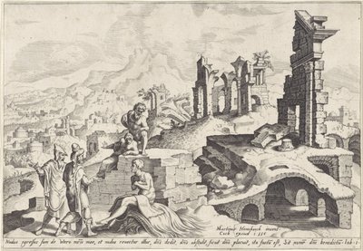 Landscape with Job on the Dung Heap by Anonymous