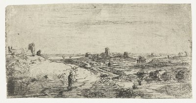 Landscape with a Cow by Anonymous