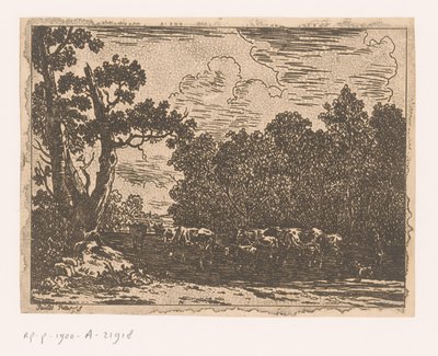 Landscape with Cattle by Anonymous