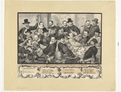 Meal of Officers of the Handbow Guild in Amsterdam, 1586 by Anonymous